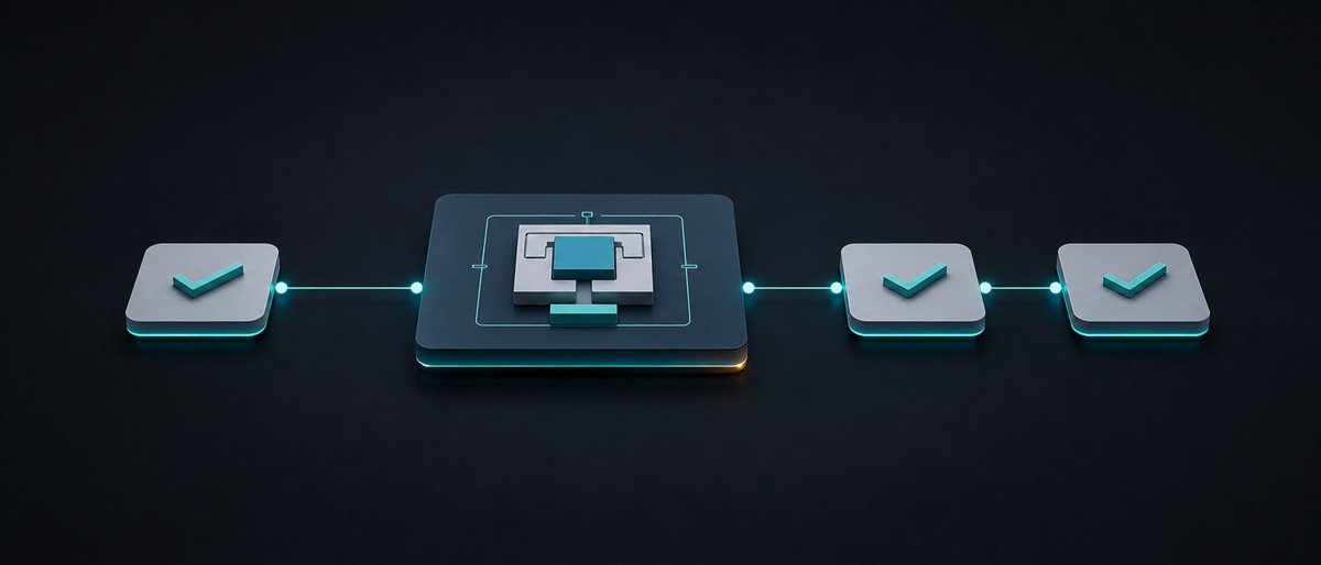 Minimal delivery coordination visual with blueprint and task tiles